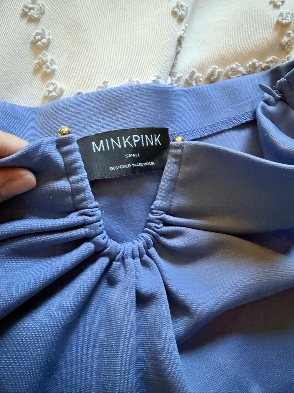 MINKPINK Periwinkle Midi Skirt with slit and waist cutout